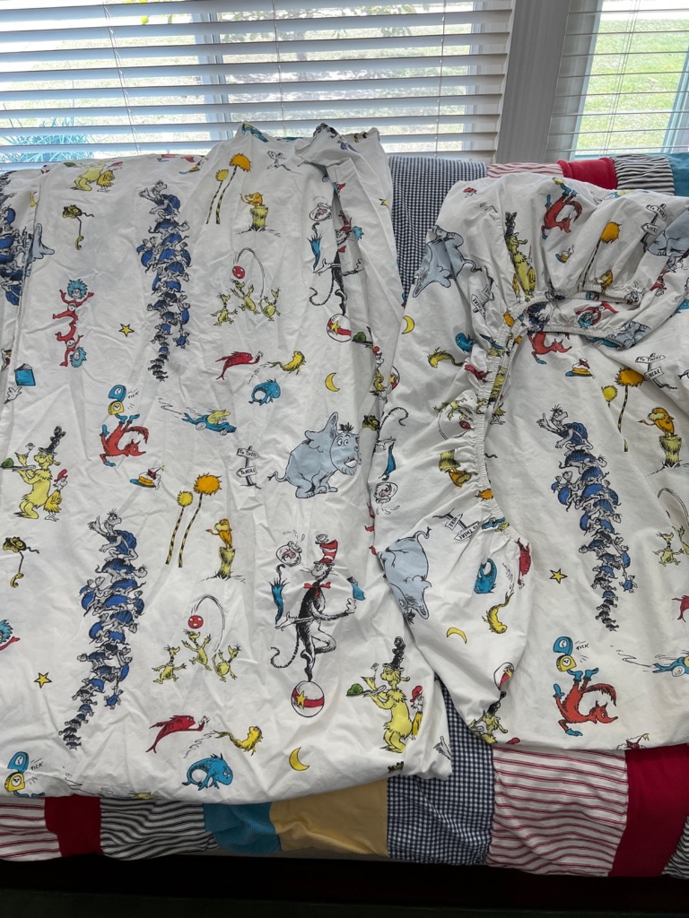 Pottery Barn Kids & Dr. Seuss 5 PCs. Set Bending Comforter Sheets Shams Sz Twin - Picture 3 of 14